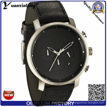 Yxl-913 Montre Hommes Montres Quartz Classic Bracelet en cuir marron Big Dial Work Man Fashion Montre-bracelet